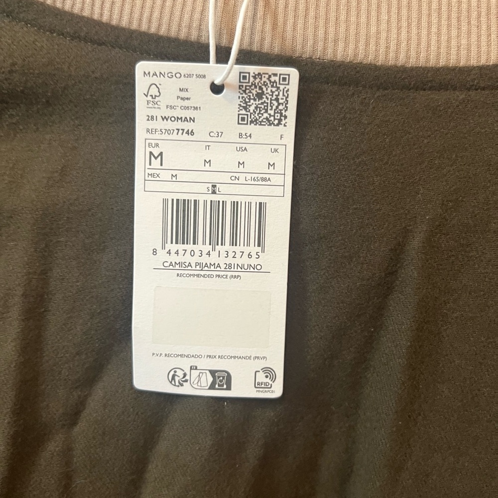 Mango Khaki Long Sleeve Shirt - Picture 2 of 3